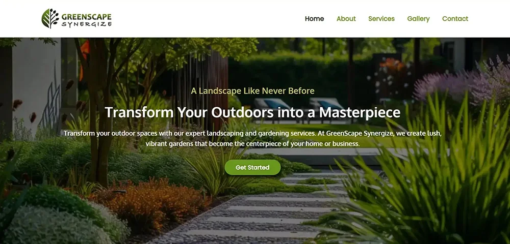 Landscaping & Gardening Website 3